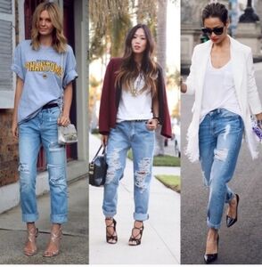 Zara Boyfriend Jeans Distressed size 6